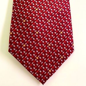 Men’s | Silk Neck Tie | Bijoux Terner | Red & Gray